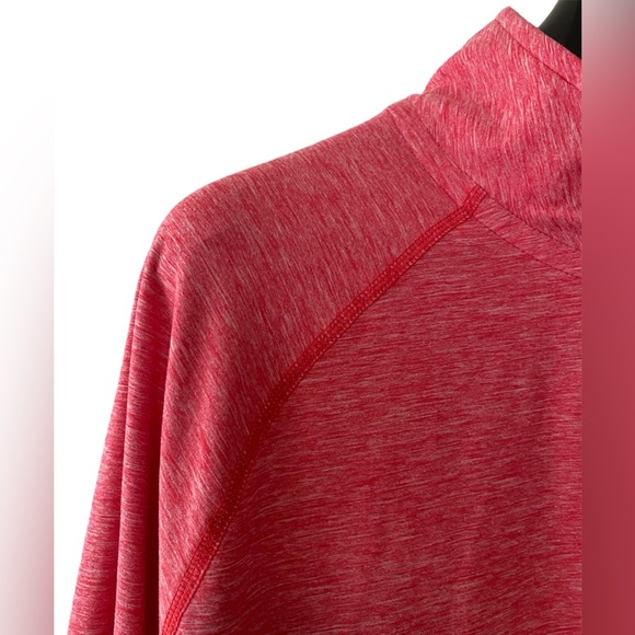 Calgary Flames Fanatics Branded Heather Red
 Quarter-Zip Pullover Jacket… - Picture 5 of 14